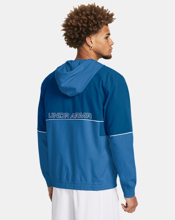 Men's UA Zone Woven Jacket, Blue, pdpMainDesktop image number 1